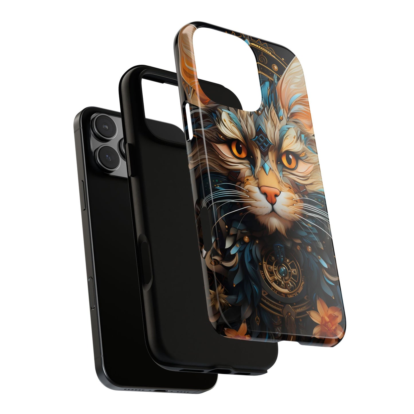 Regal Kitty Tough Phone Case for iPhone, Samsung Galaxy & Google Pixel - Durable, Cat Art, Vibrant Colors, Scratch-Resistant