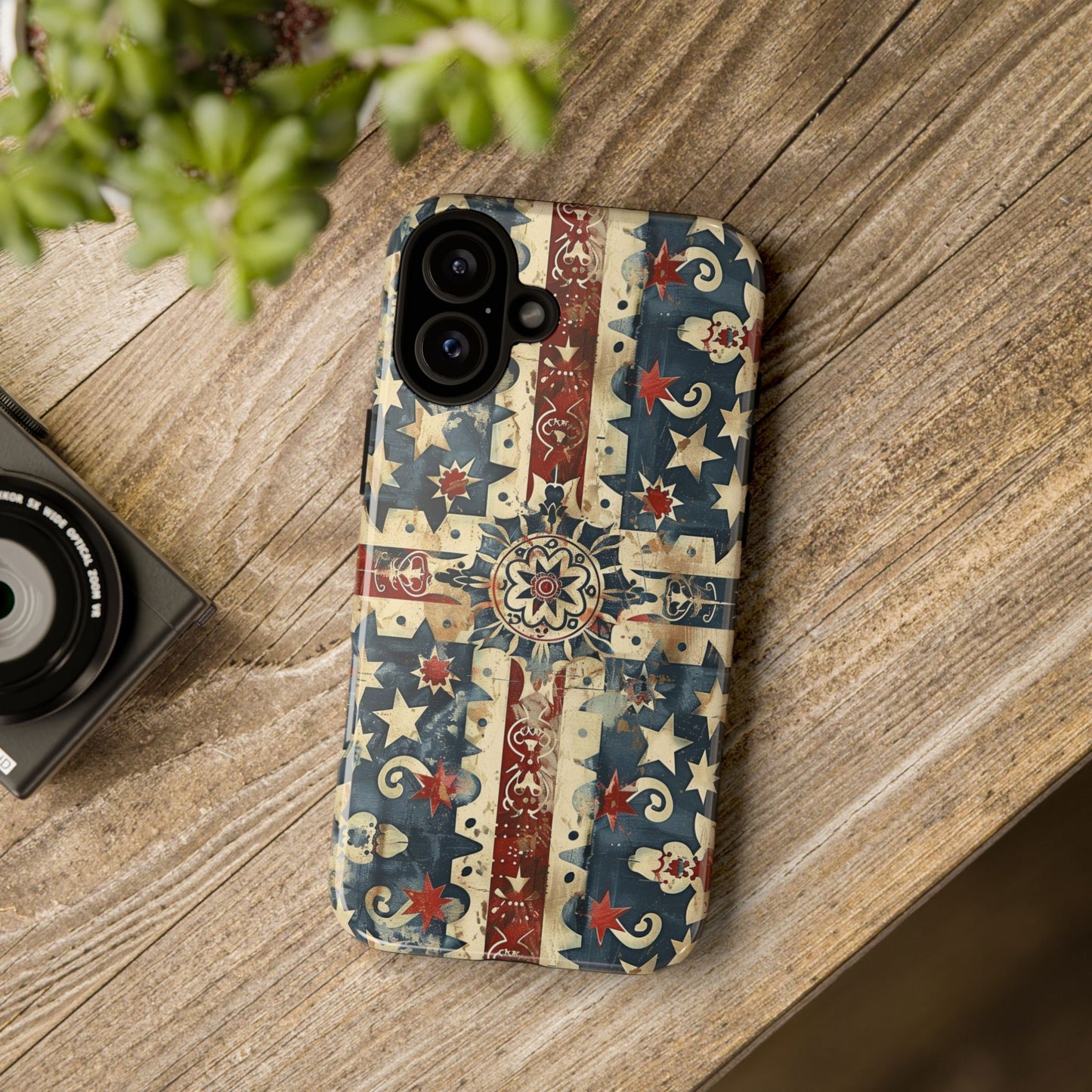 Patriotic Vintage Mandala Phone Case — Tough Protective Cover