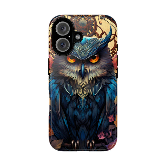 Autumn Owl Tough Phone Case: Unique Artistic Owl Design for iPhone, Samsung Galaxy & Google Pixel – Durable & Original Art