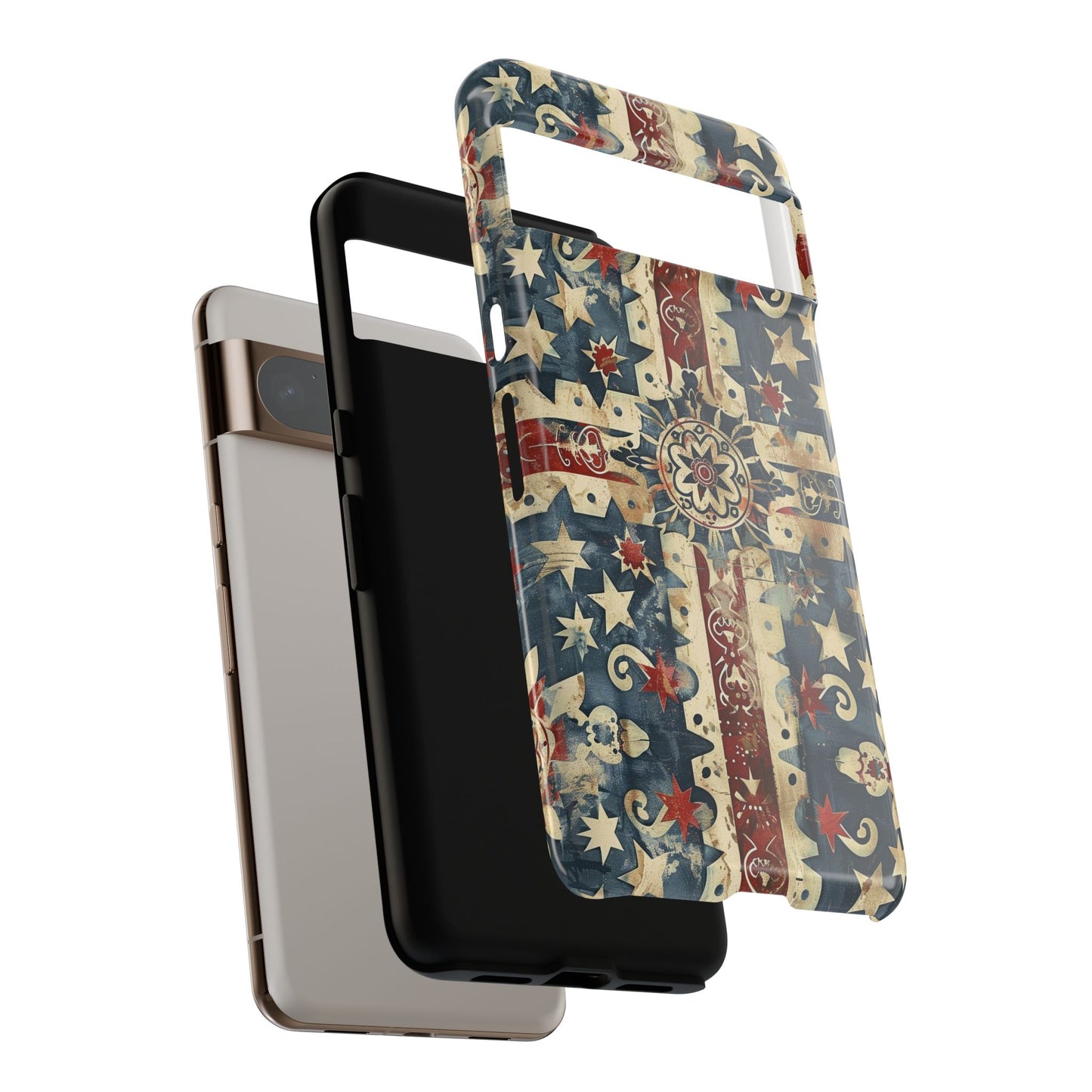 Patriotic Vintage Mandala Phone Case — Tough Protective Cover
