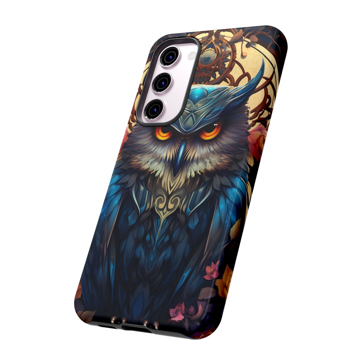 Autumn Owl Tough Phone Case: Unique Artistic Owl Design for iPhone, Samsung Galaxy & Google Pixel – Durable & Original Art