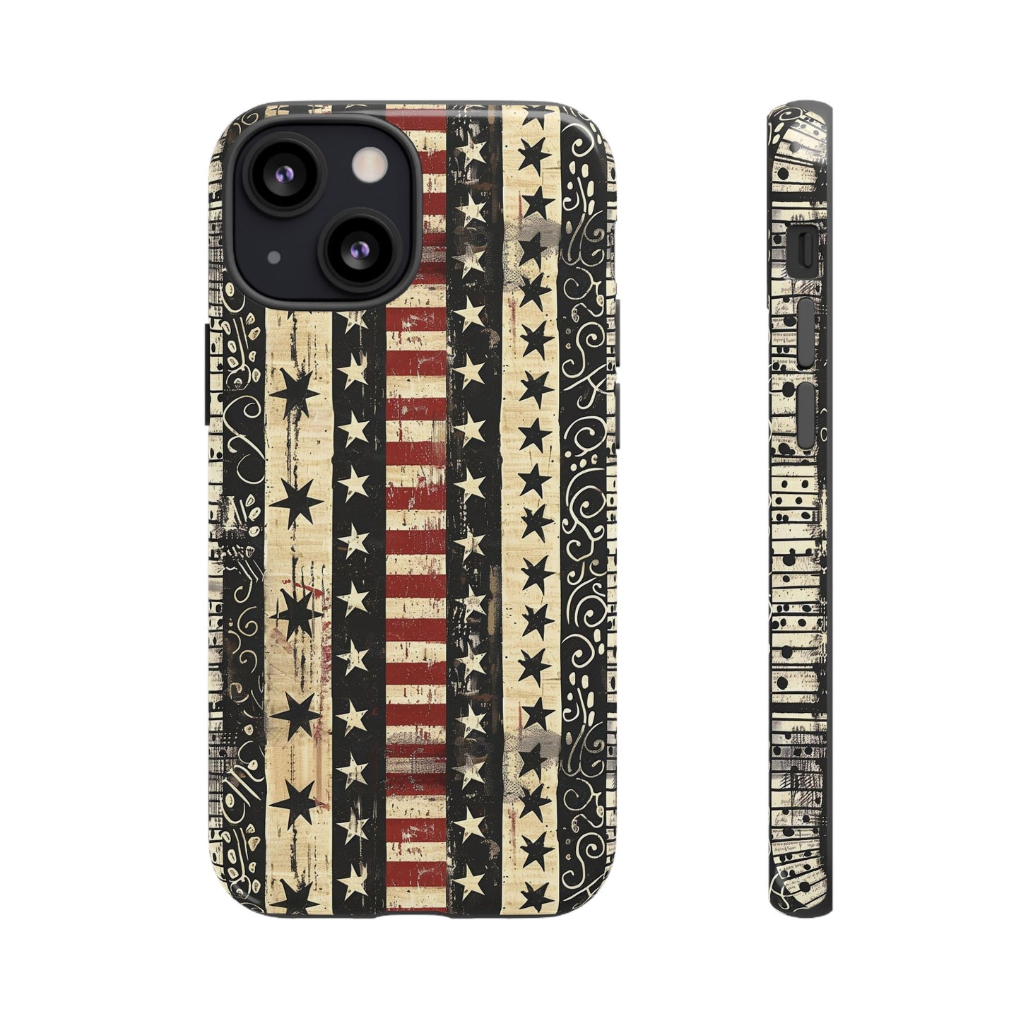 Vintage American Flag Phone Case — Patriotic Tough Case with Distressed Stars & Stripes
