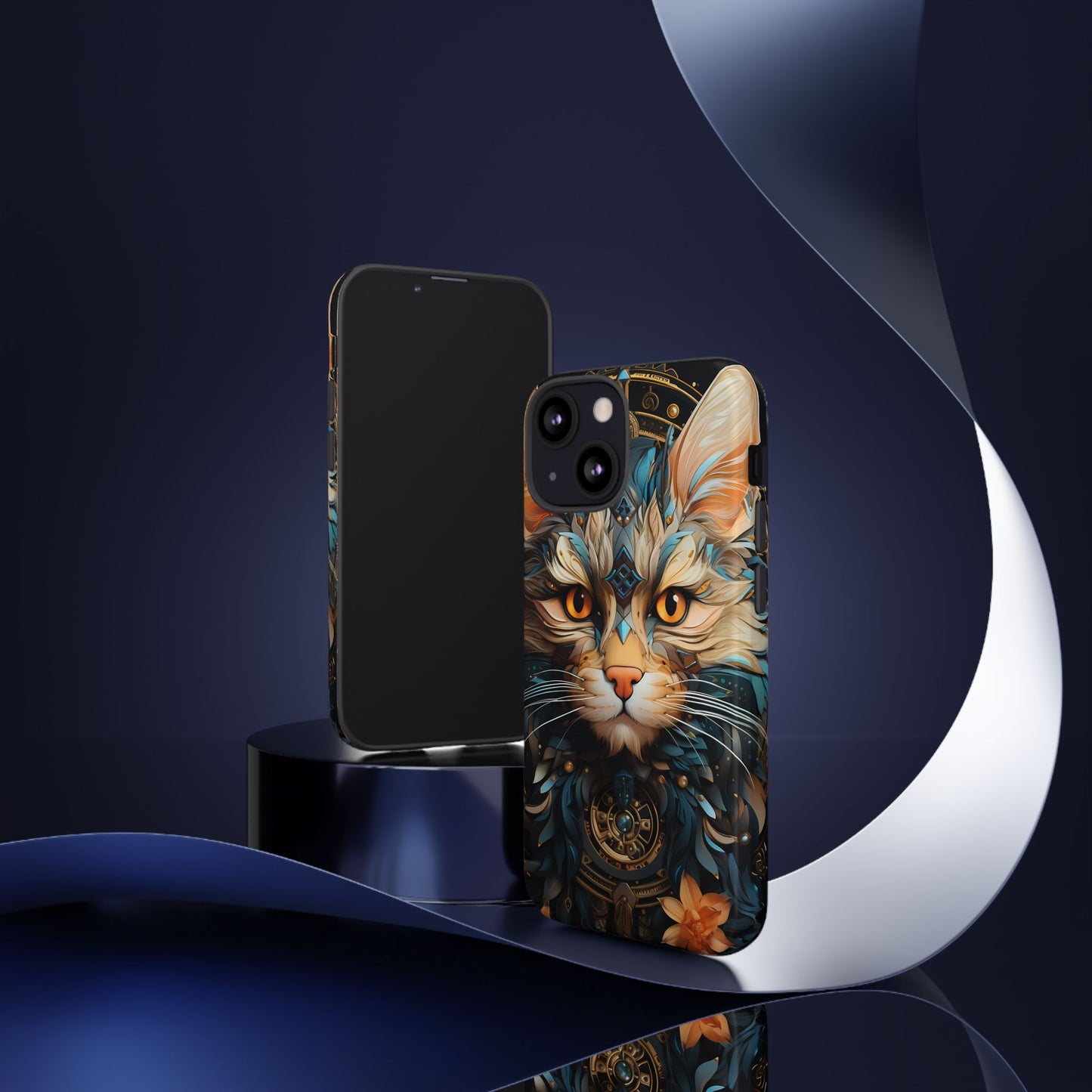 Regal Kitty Tough Phone Case for iPhone, Samsung Galaxy & Google Pixel - Durable, Cat Art, Vibrant Colors, Scratch-Resistant