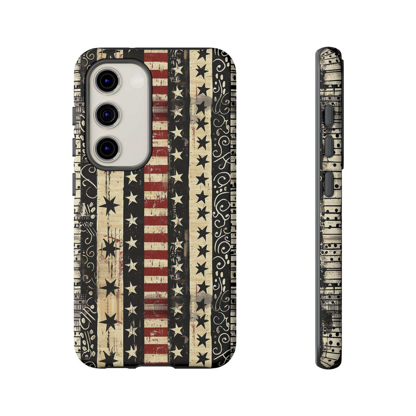 Vintage American Flag Phone Case — Patriotic Tough Case with Distressed Stars & Stripes