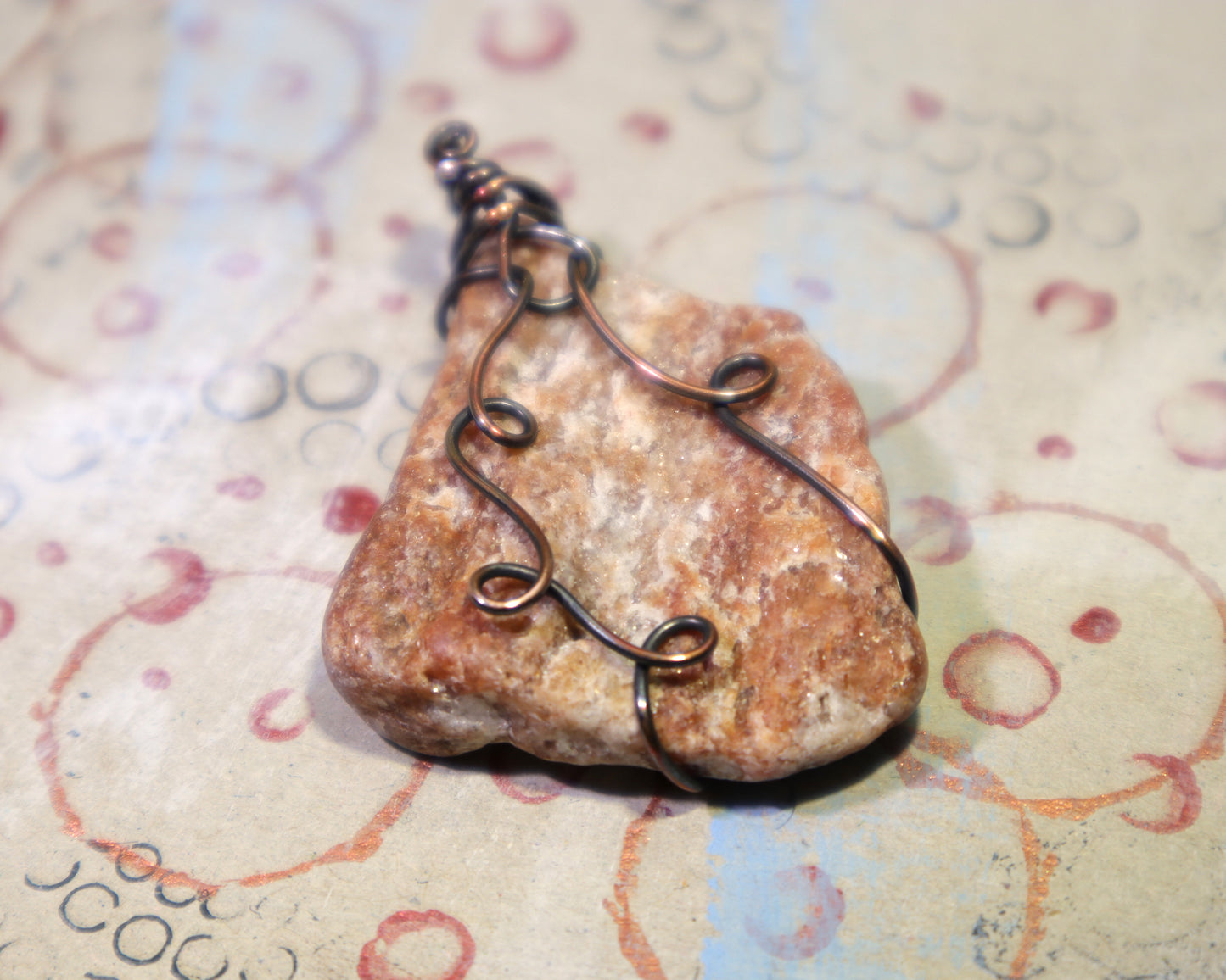 Natural muscovite mica crystal rock pendant collected in British Columbia
