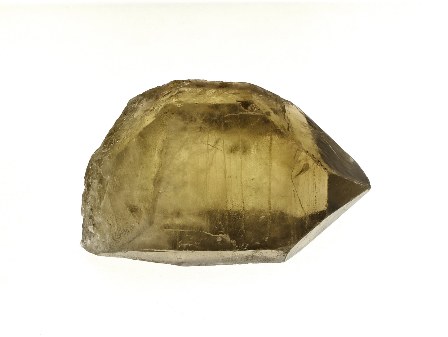 Internal clarity of untreated aluminum lithium citrine crystal