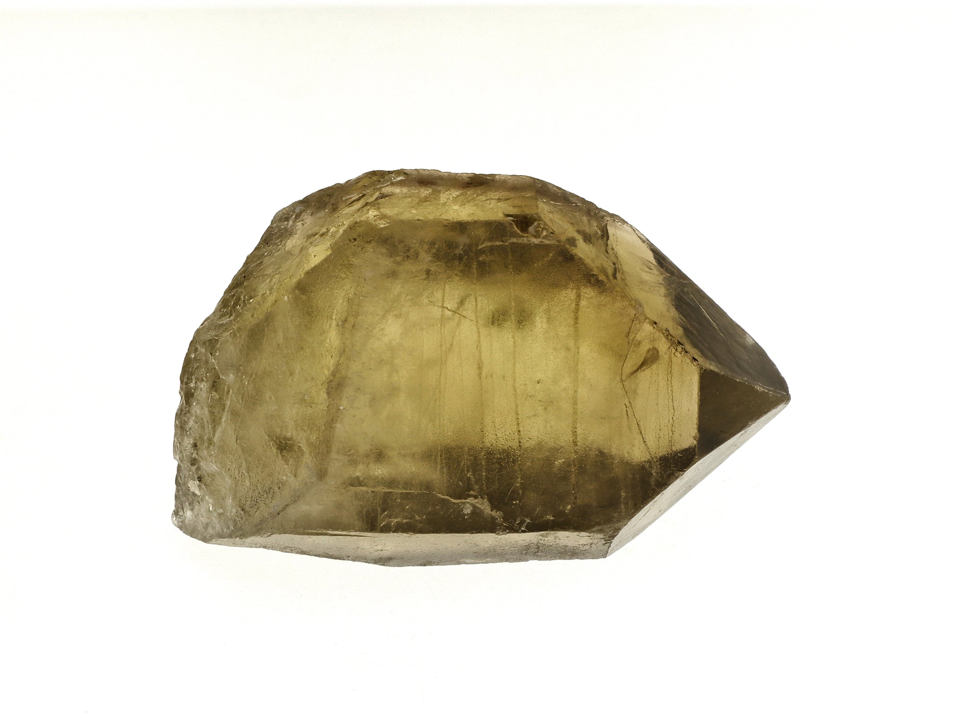 Internal clarity of untreated aluminum lithium citrine crystal