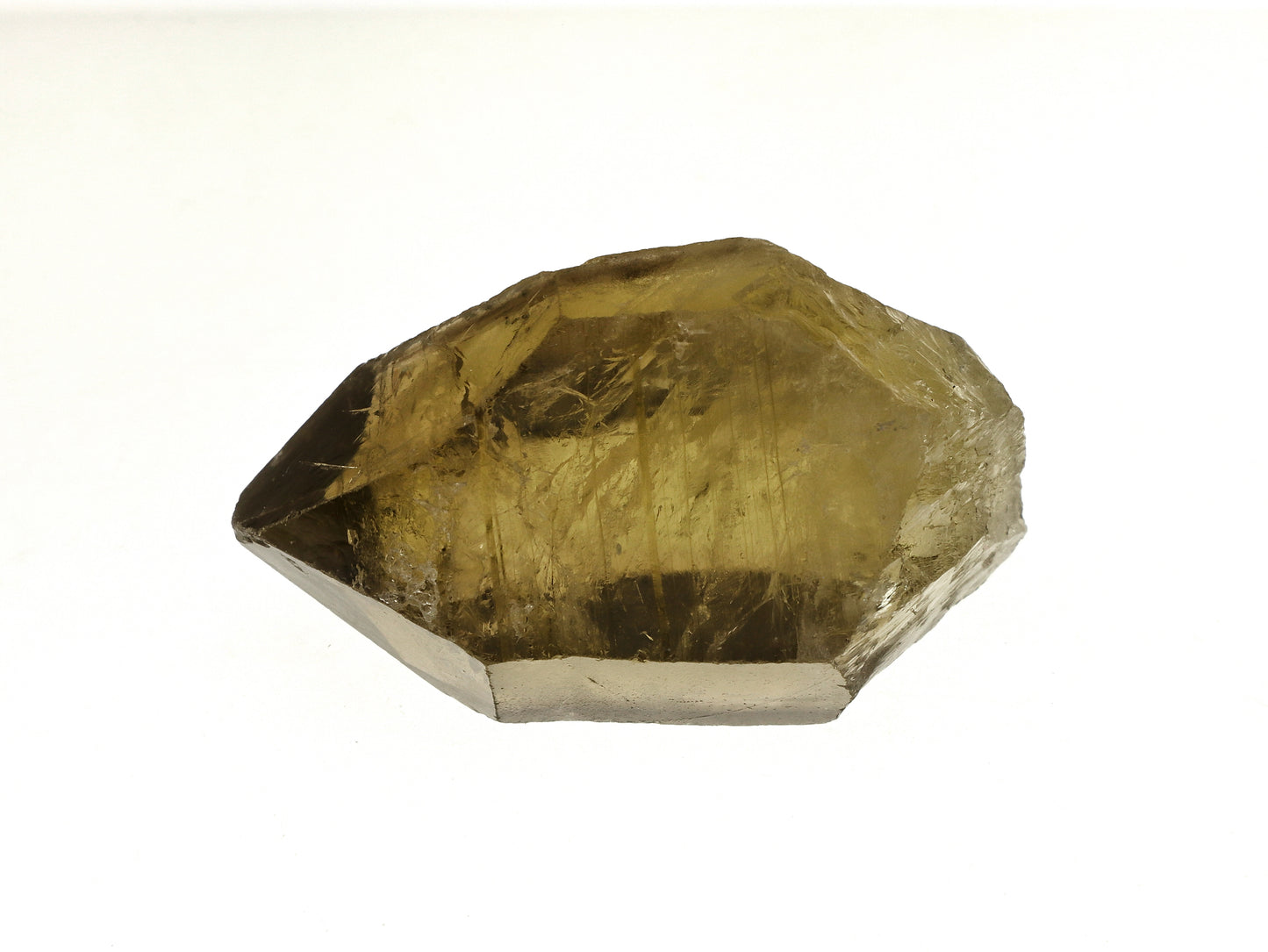Raw Al Li citrine quartz with intact termination 225 carats