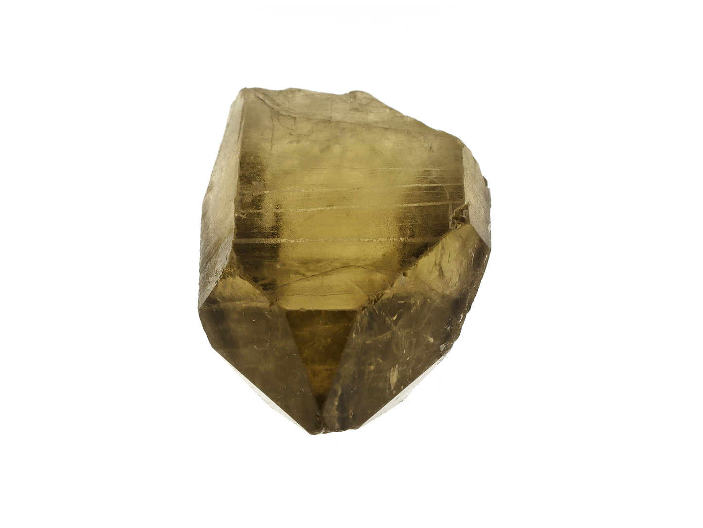 Raw Al Li citrine quartz with intact termination 225 carats