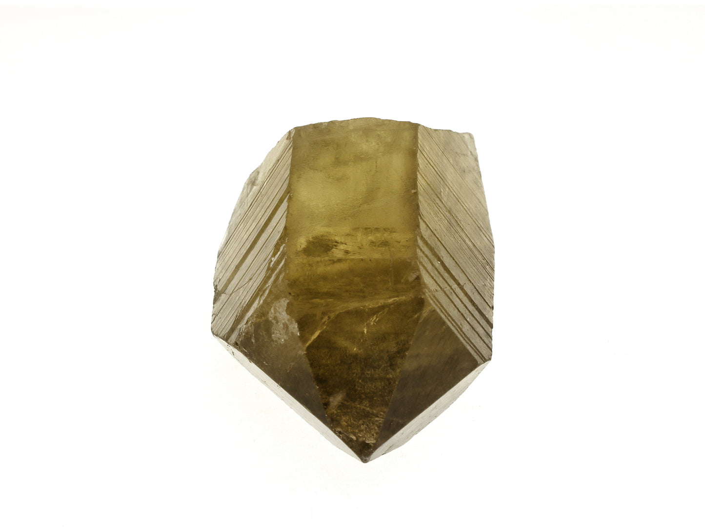 Natural termination detail of genuine unheated smoky citrine from Russia