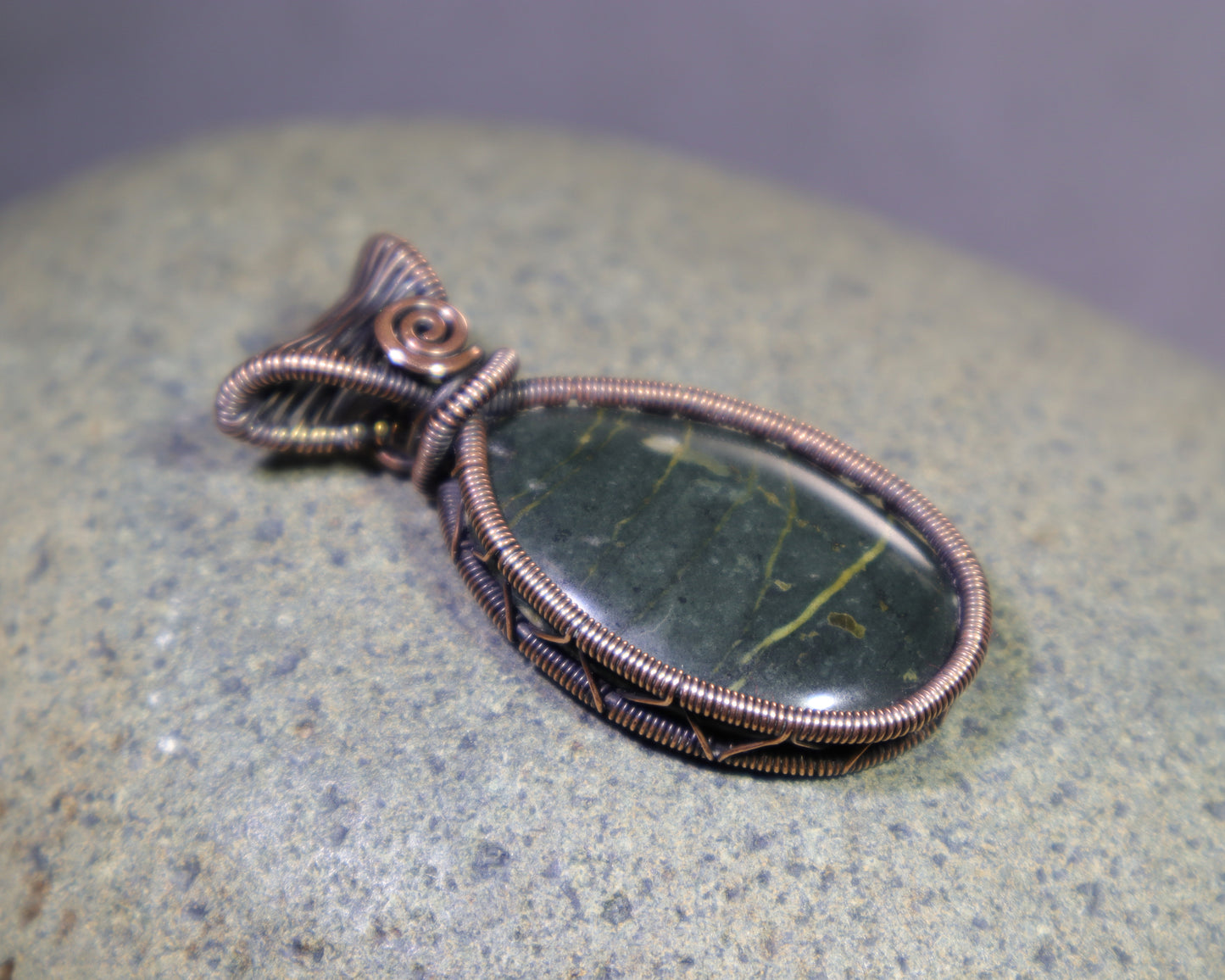 One of a kind Washington bloodstone pendant by Jennifer Shipley