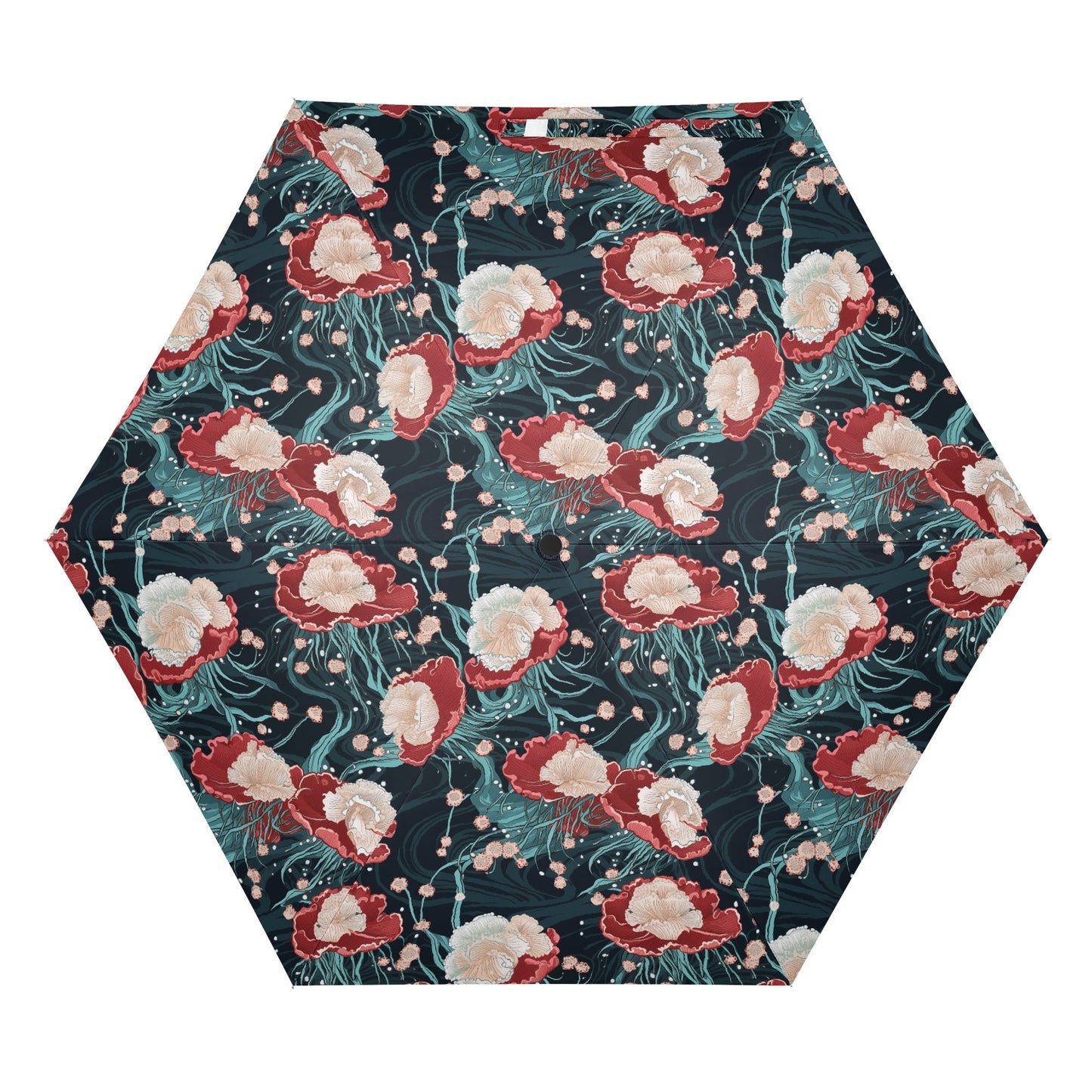 Ukiyo-e style jellyfish floral umbrella canopy design