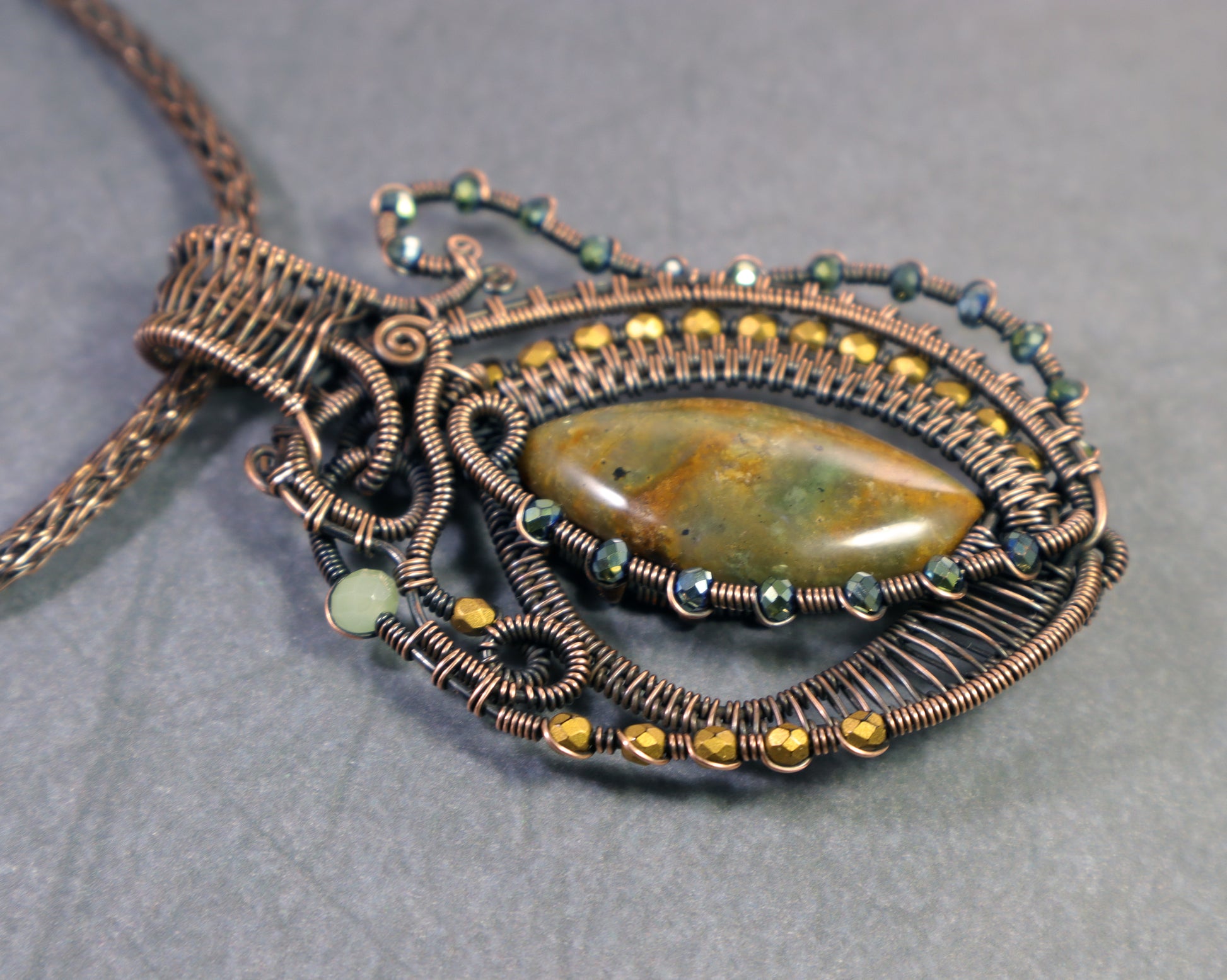 OOAK music inspired gemstone pendant by Jennifer Shipley